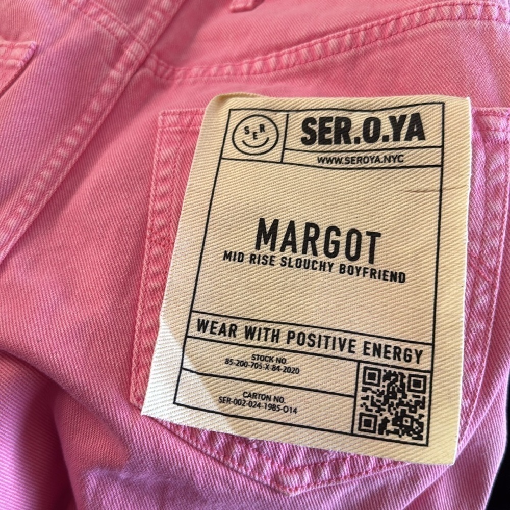NEW SER.O.YA MARGOT CUFFED BOYFRIEND JEANS NWT slouchy baggy distressed Seroya - Picture 10 of 17